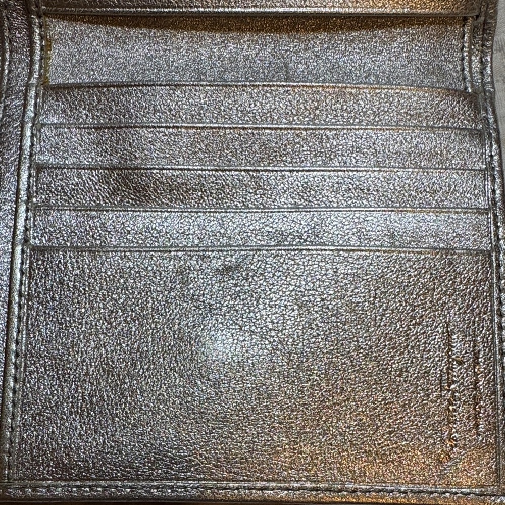 Salvatore Ferragamo Metallic Silver Wallet with Red Box! - Picture 12 of 16